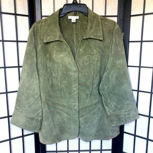 Coldwater Creek Olive suede Jacket